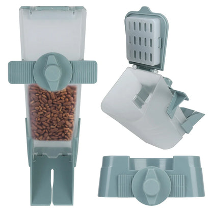 Automatic Hanging Pet Feeder and Drinking Fountain