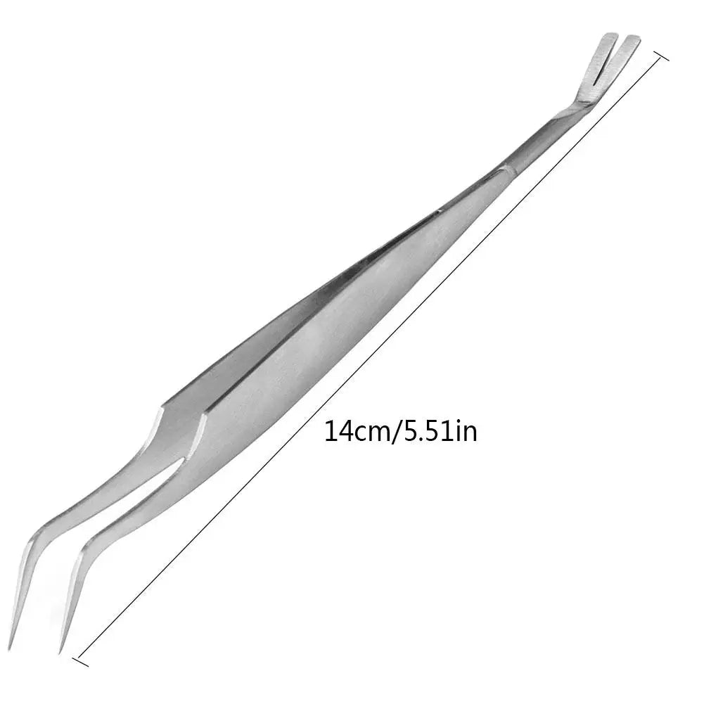 2 In 1 Stainless Steel Tick Tweezers