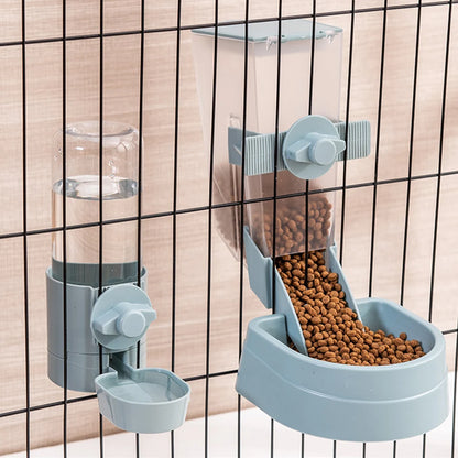 Automatic Hanging Pet Feeder and Drinking Fountain