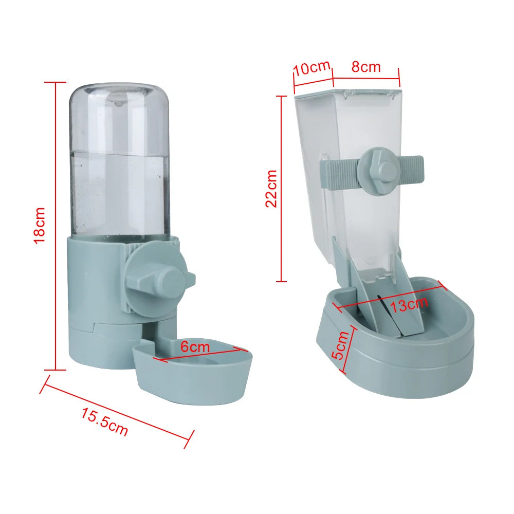 Automatic Hanging Pet Feeder and Drinking Fountain