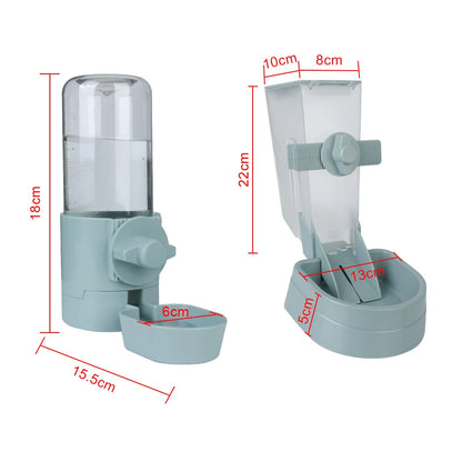 Automatic Hanging Pet Feeder and Drinking Fountain