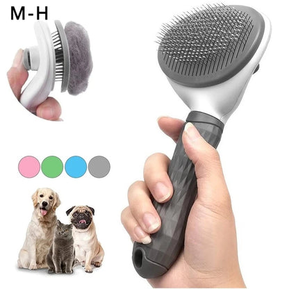 Dog and Cat Self Cleaning Pet Hair Remover Brush