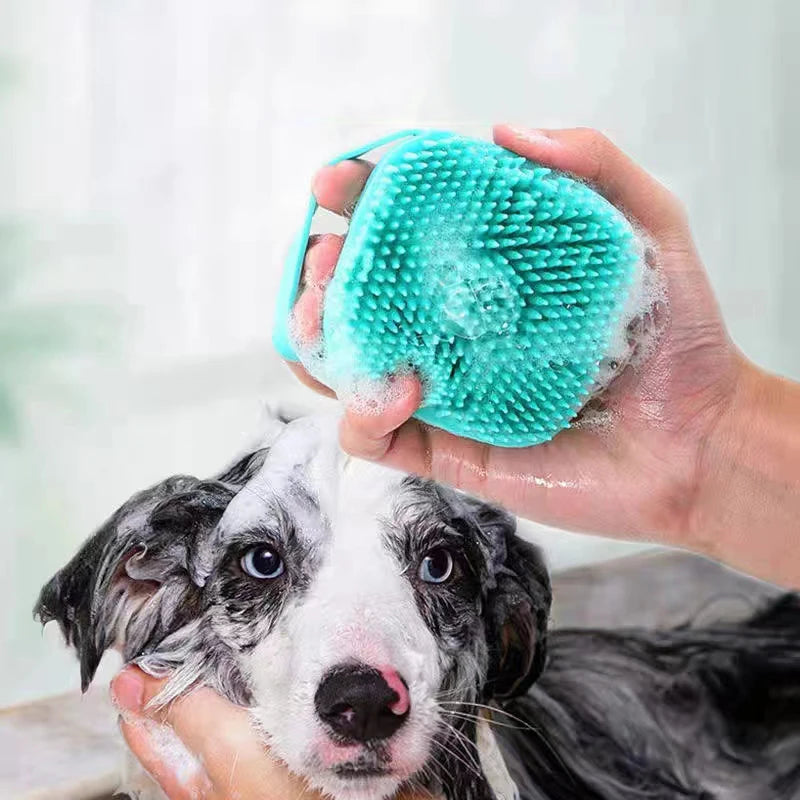 Silicone Bath Brush Cat and Dog Bath Massage Soft Shower Brush To Clean Hai