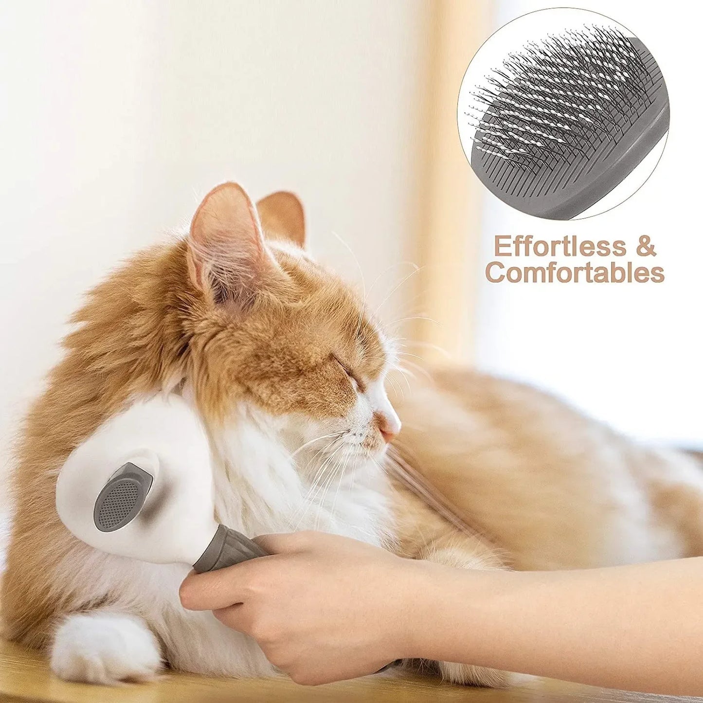 Dog and Cat Self Cleaning Pet Hair Remover Brush