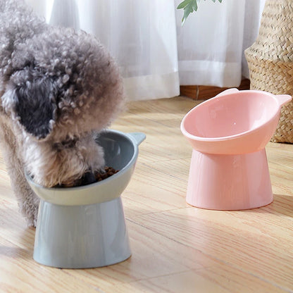 Pet Food Bowl Tilt High Bottom Neck Protector Anti-choking Dog and Cat Water Bowl Anti-dumping Dog Feeding Supplies