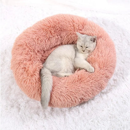 Dog and Cat Round Plush Pet Bed