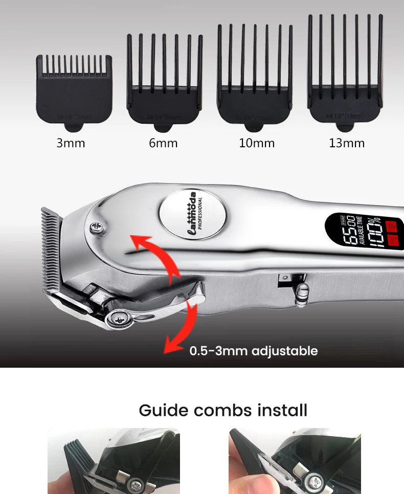 Professional Hair Clipper All Metal and Rechargeable