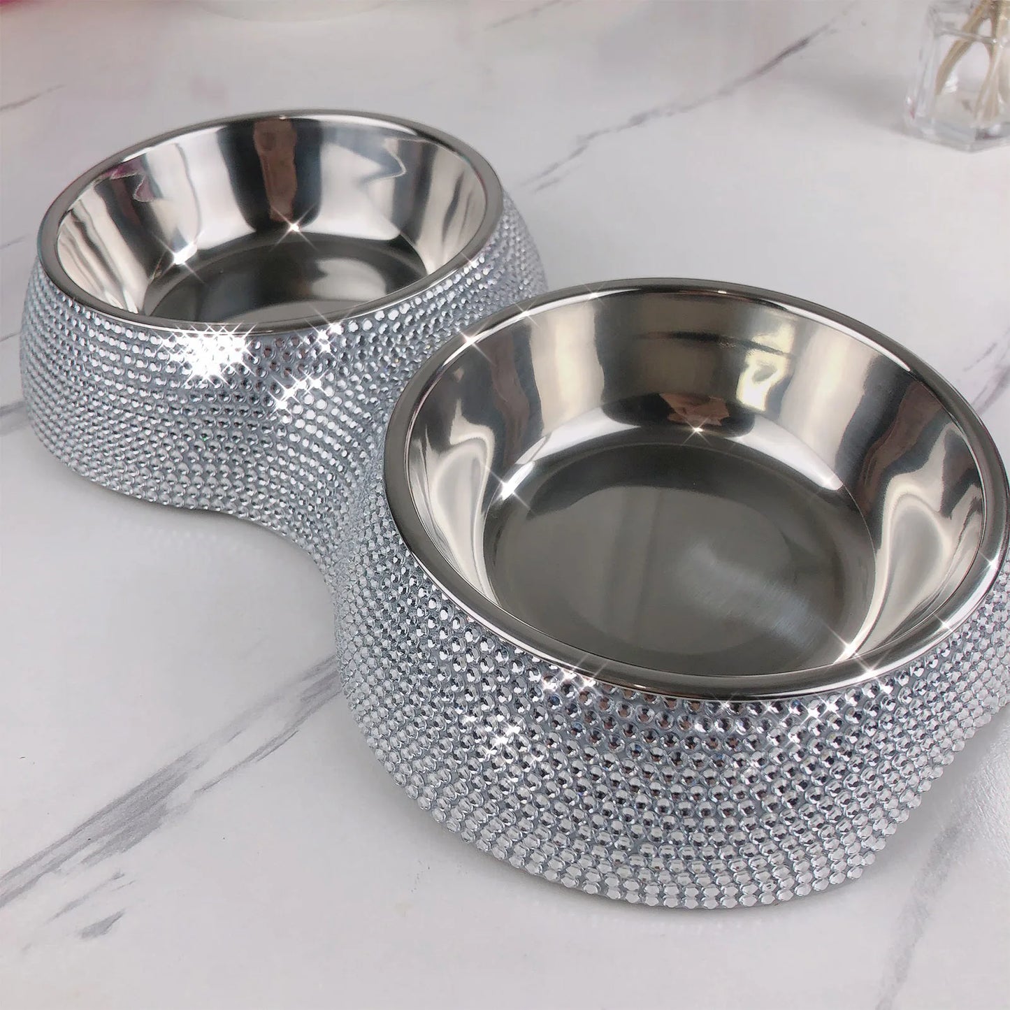 Double Rhinestone Bowl