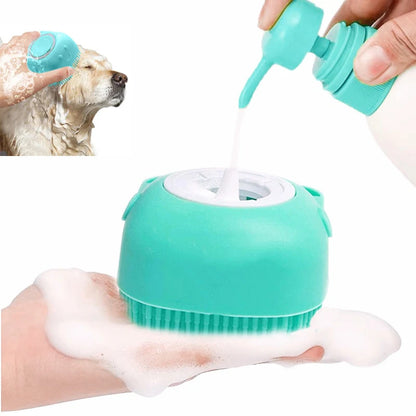 Silicone Bath Brush Cat and Dog Bath Massage Soft Shower Brush To Clean Hai