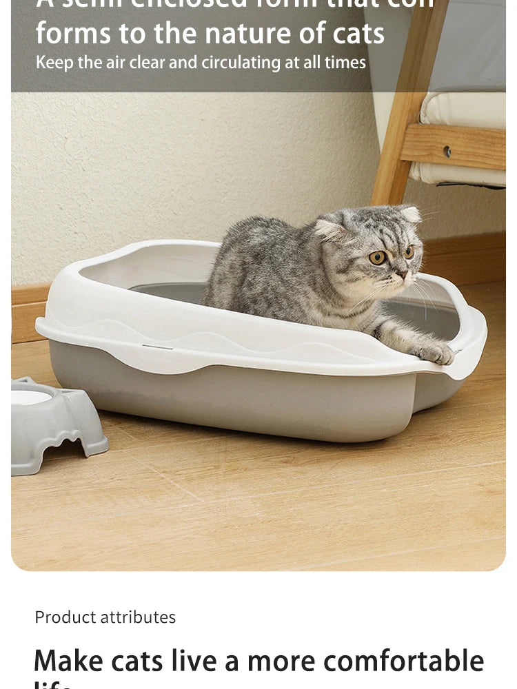 Semi-enclosed Litter Box