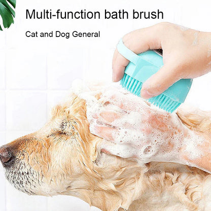 Silicone Bath Brush Cat and Dog Bath Massage Soft Shower Brush To Clean Hai