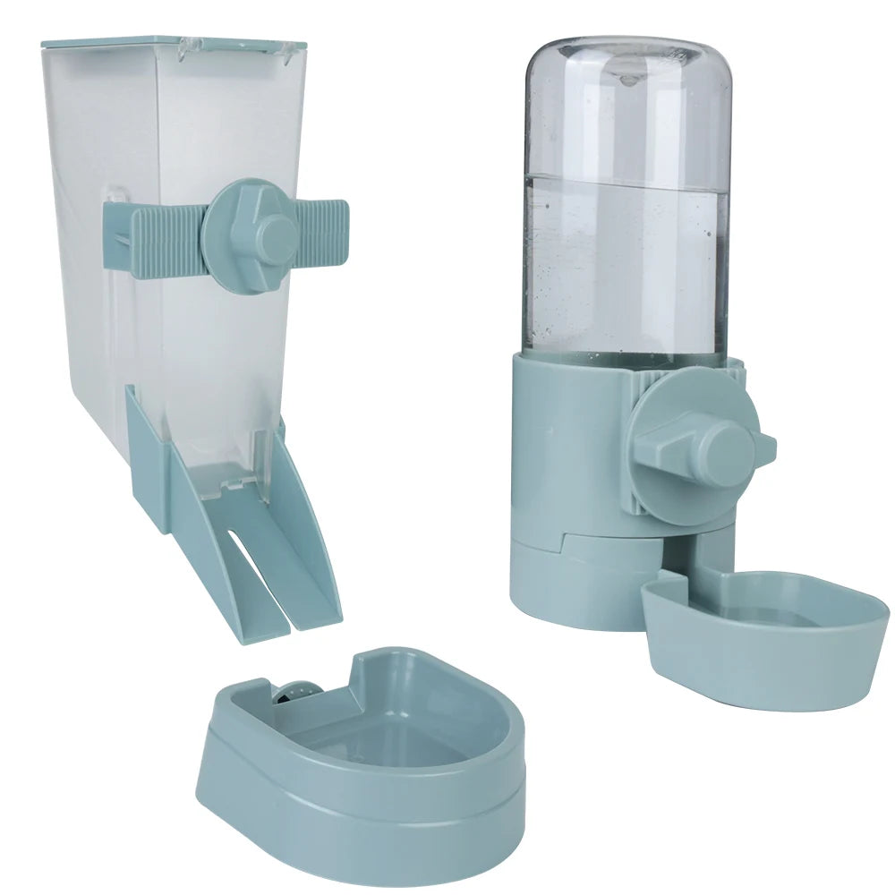 Automatic Hanging Pet Feeder and Drinking Fountain