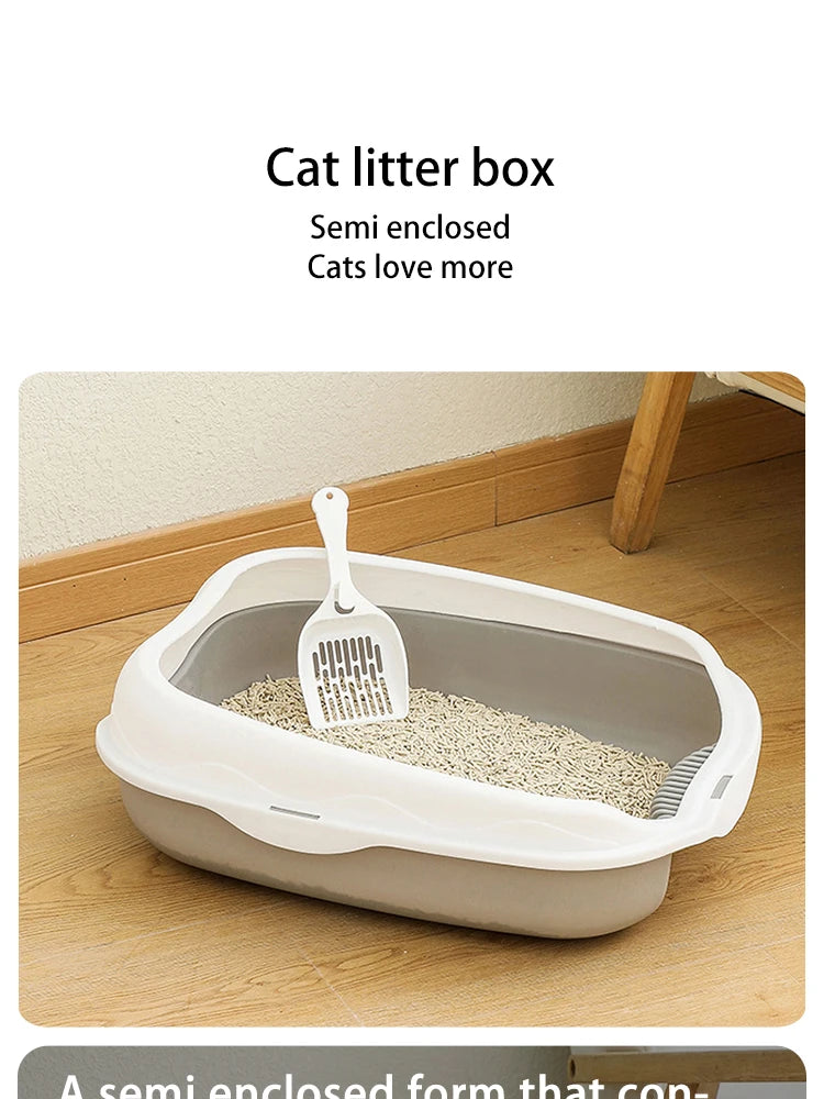 Semi-enclosed Litter Box