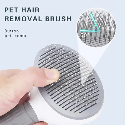 Dog and Cat Self Cleaning Pet Hair Remover Brush