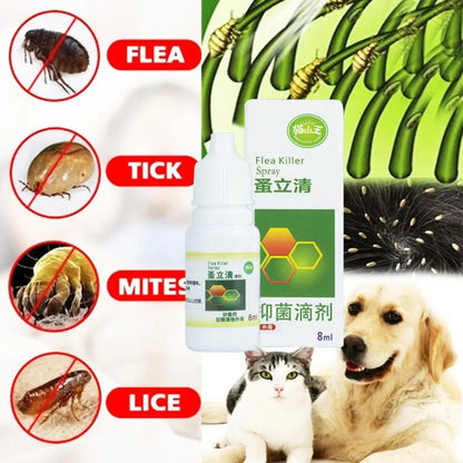 0.25 oz(8ML) Flea and Ticks Drops