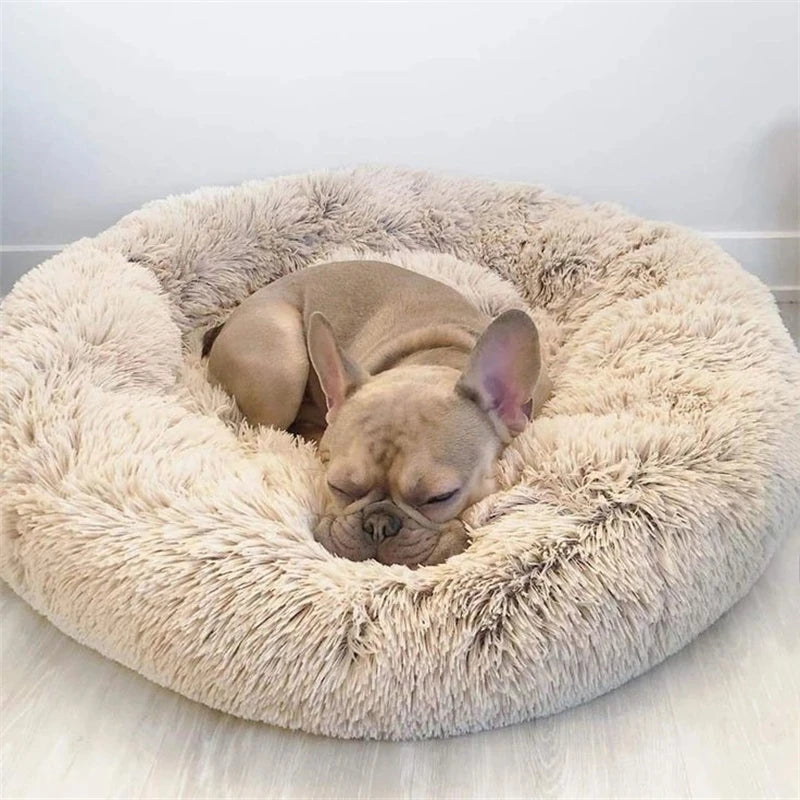 Dog and Cat Round Plush Pet Bed