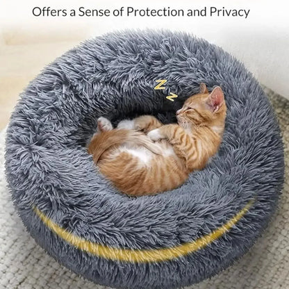 Dog and Cat Round Plush Pet Bed